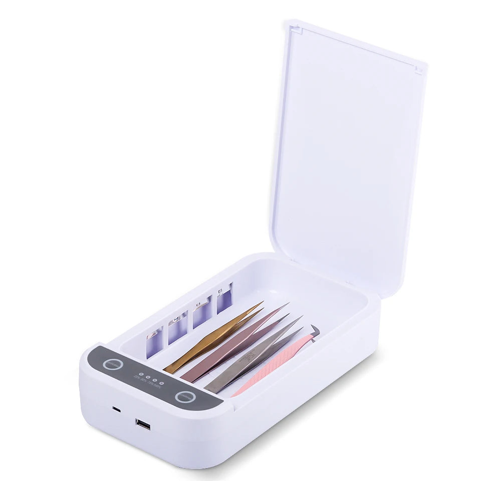 UV Light Sanitizer Box Tweezers/Phone/Baby Care Sterilizer Portable UVC Disinfectant Aroma Function for Eyelash Extension Tool