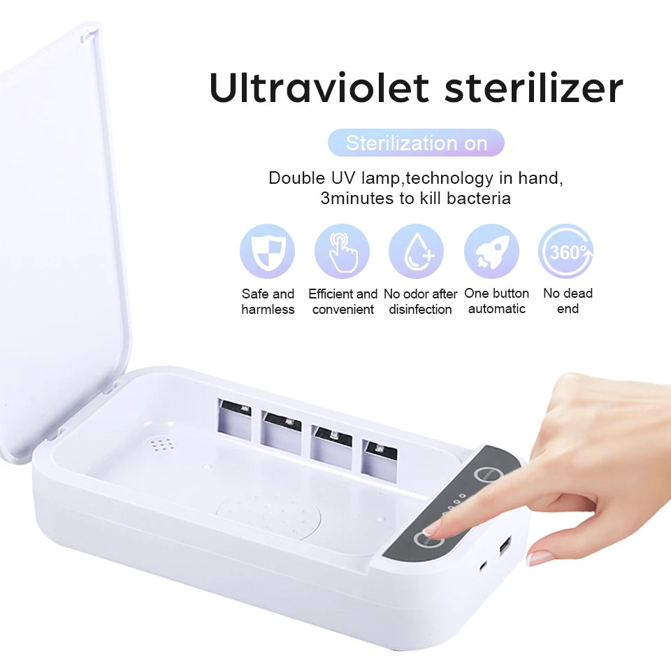 UV Light Sanitizer Box Tweezers/Phone/Baby Care Sterilizer Portable UVC Disinfectant Aroma Function for Eyelash Extension Tool